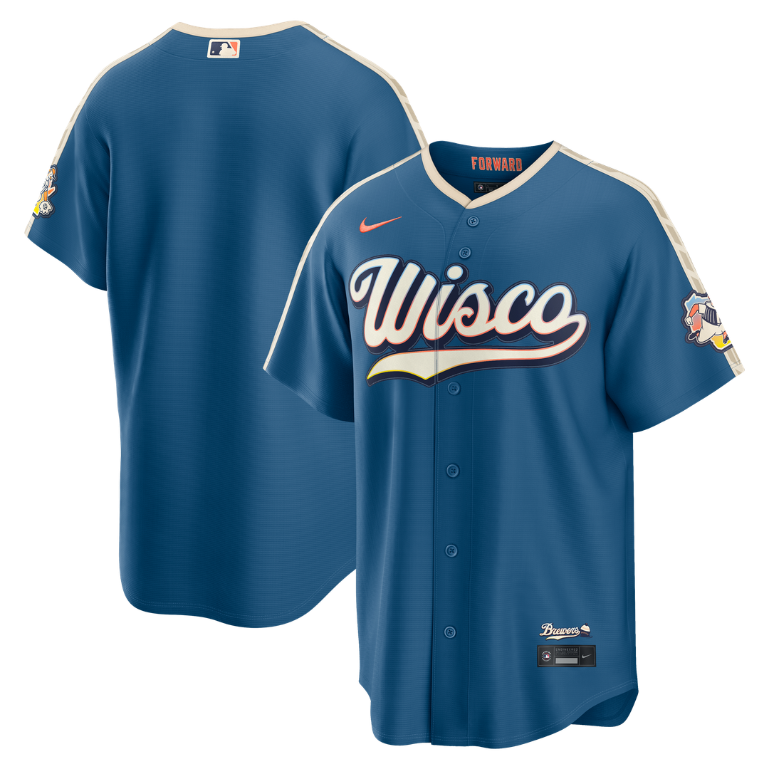 Milwaukee Brewers Nike 2026 City Connect Stadium Jersey - Mineral Blue | MLB Fan Gear