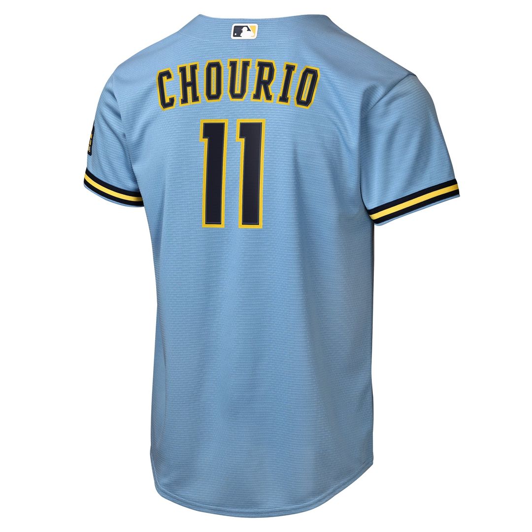 Jackson Chourio Milwaukee Brewers Nike Youth Road Stadium Jersey - Powder Blue | MLB Fan Gear