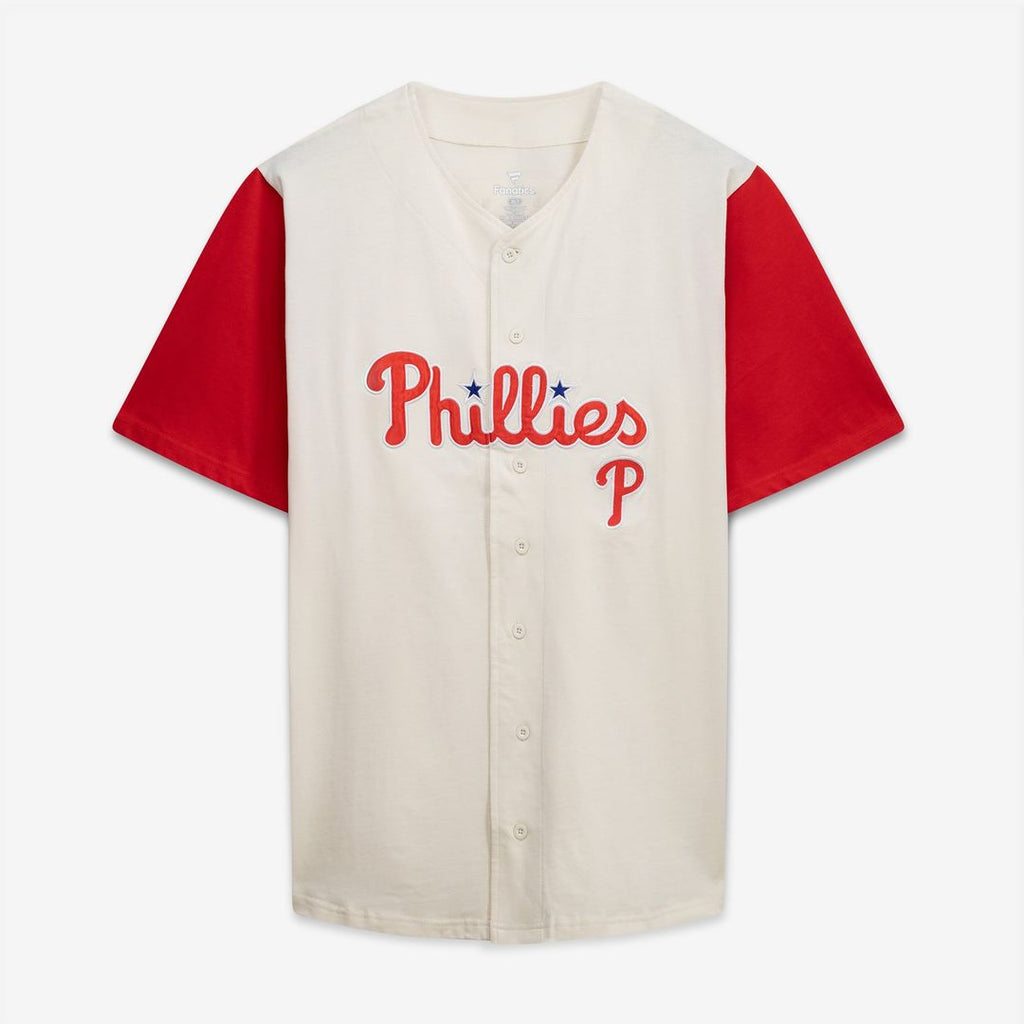 Philadelphia Phillies Profile Big & Tall Two-Color Fashion Jersey - Cream/ Red | MLB Fan Gear