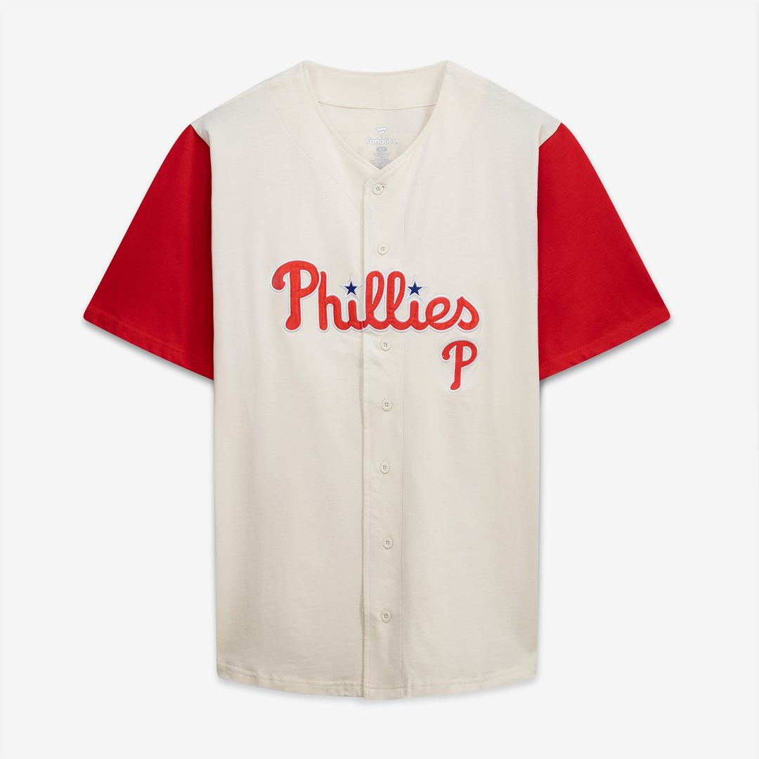 Philadelphia Phillies Profile Big & Tall Two-Color Fashion Jersey - Cream/ Red | MLB Fan Gear