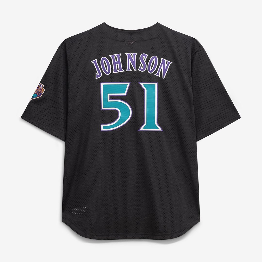 Randy Johnson Arizona Diamondbacks Mitchell & Ness Big & Tall Cooperstown Mesh Batting Practice Jersey - Black | MLB Fan Gear