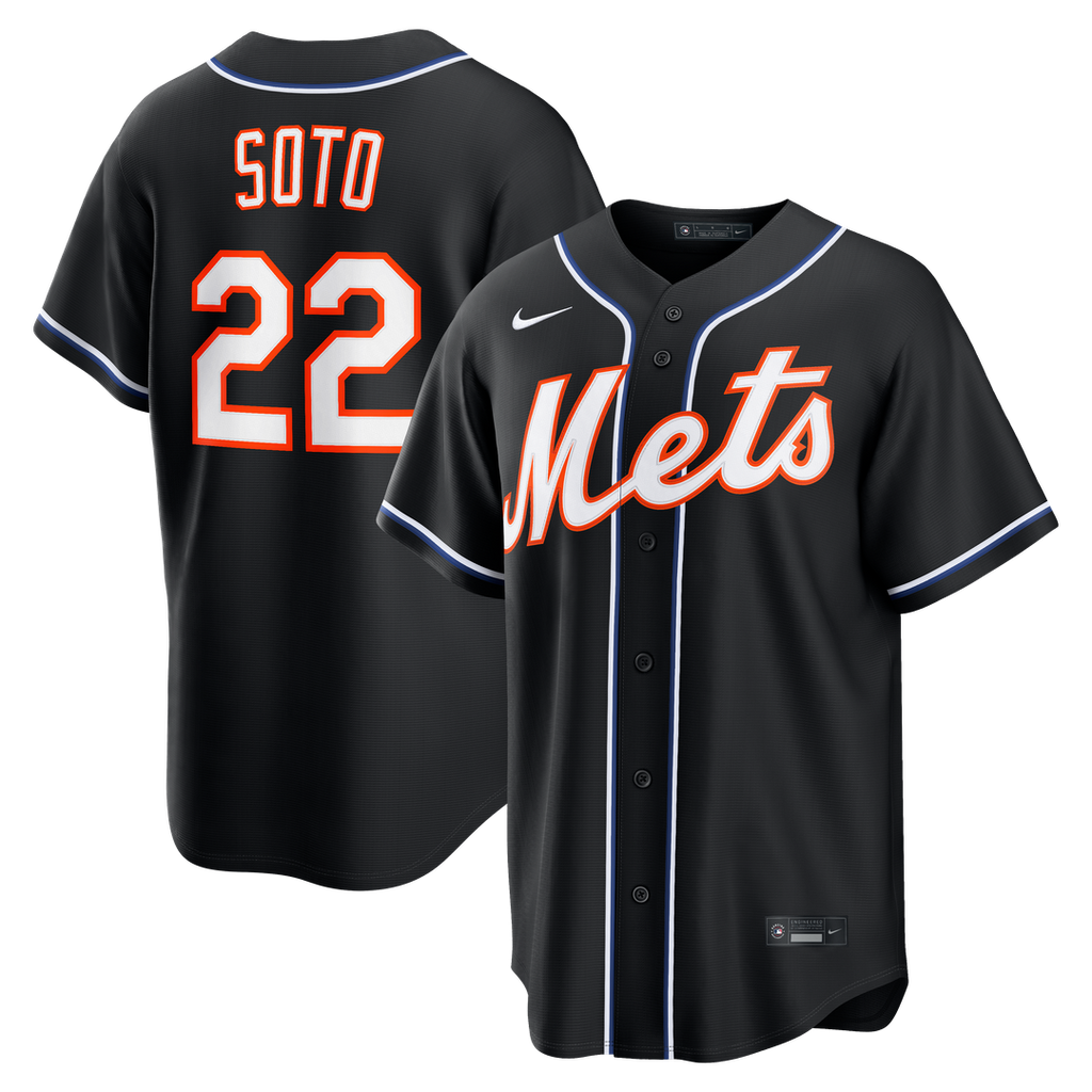 Juan Soto New York Mets Nike Fashion Replica Black Out Jersey | MLB Fan Gear