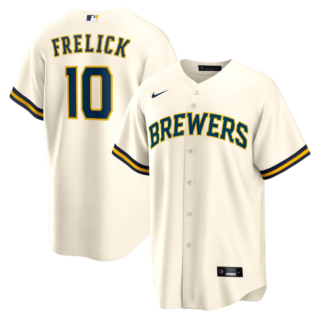 Sal Frelick Milwaukee Brewers Nike Home Replica Player Jersey - Cream | MLB Fan Gear