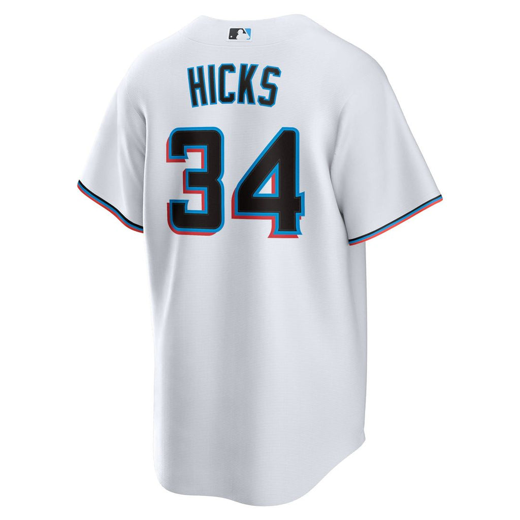 Liam Hicks Miami Marlins Nike Home Replica Jersey - White | MLB Fan Gear