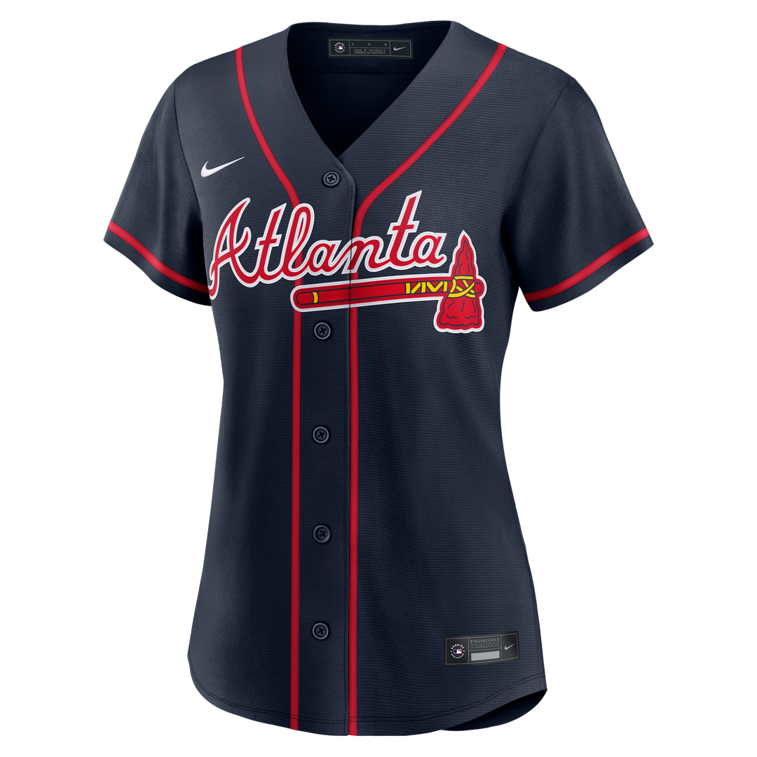 Ronald Acuña Jr. Atlanta Braves Nike Women's Alternate Replica Jersey - Navy | MLB Fan Gear