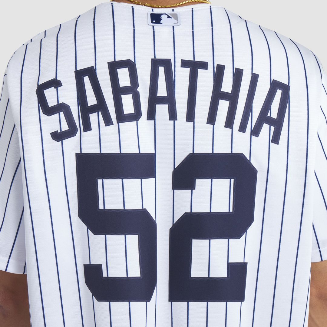 CC Sabathia New York Yankees Nike 2025 Baseball Hall of Fame Name & Number Retired Replica Jersey - White | MLB Fan Gear