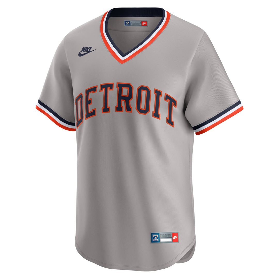 Detroit Tigers Nike Cooperstown Collection Limited Jersey - Gray | MLB Fan Gear