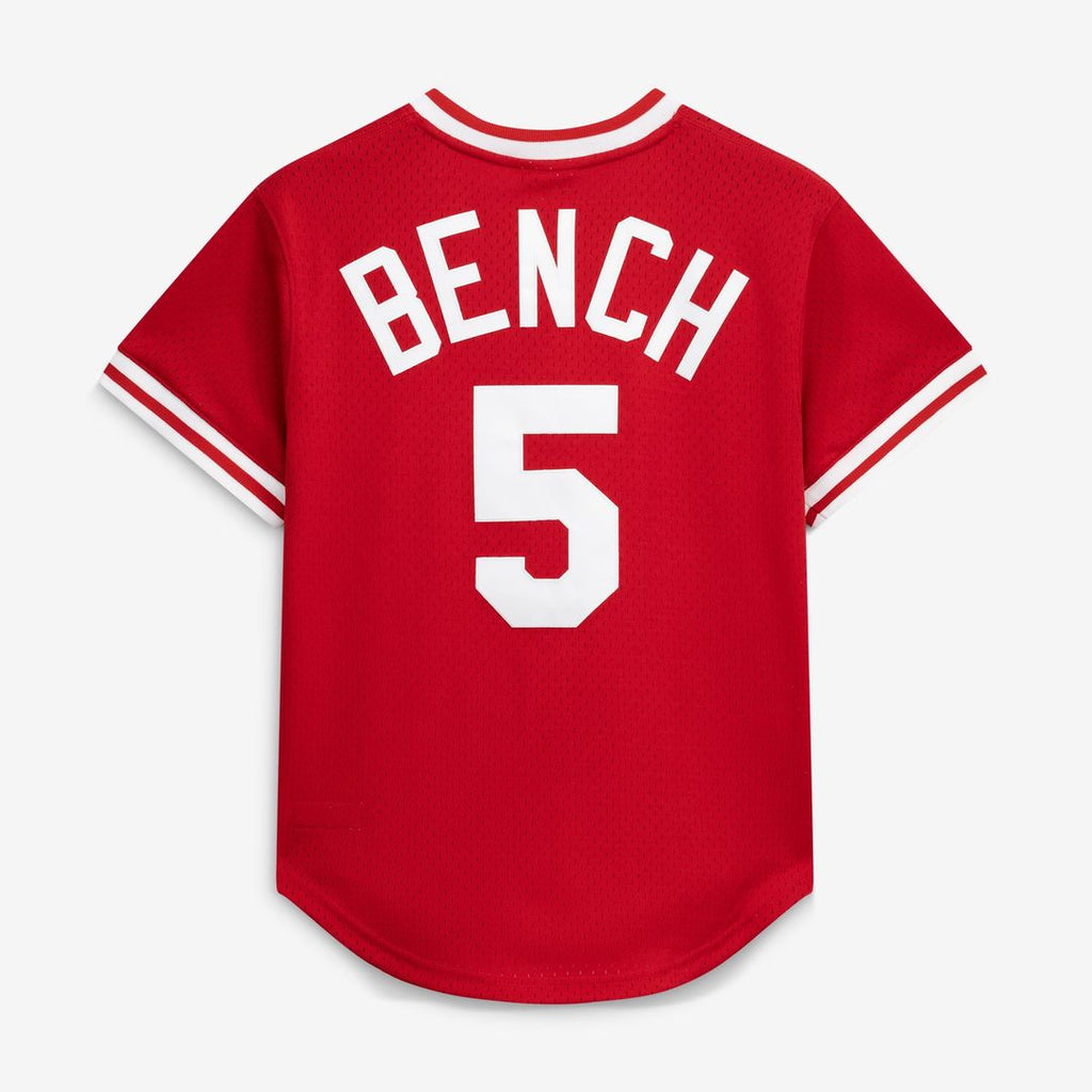Johnny Bench Cincinnati Reds Mitchell & Ness Authentic Batting Practice Jersey - Scarlet | MLB Fan Gear