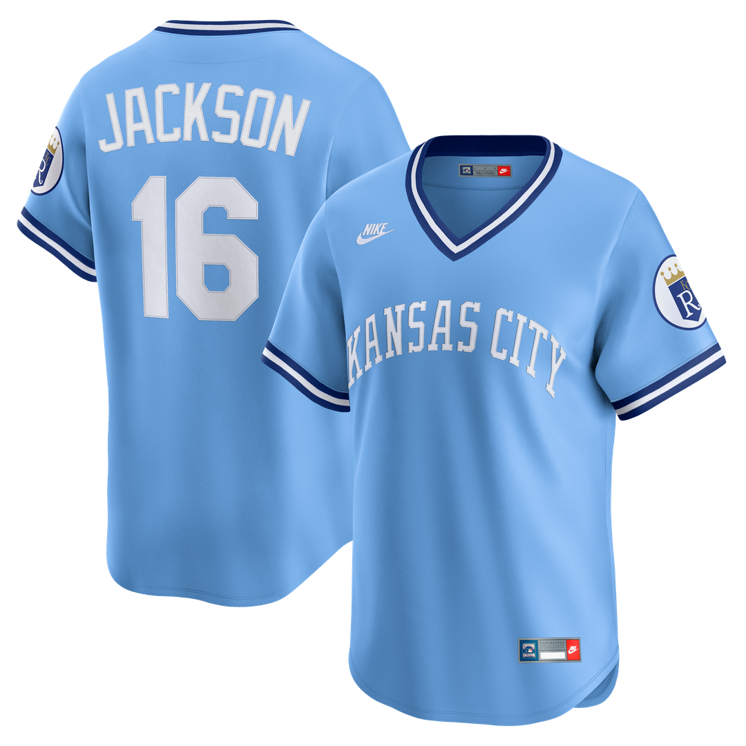 Bo Jackson Kansas City Royals Nike Throwback Cooperstown Collection Limited Jersey - Light Blue | MLB Fan Gear