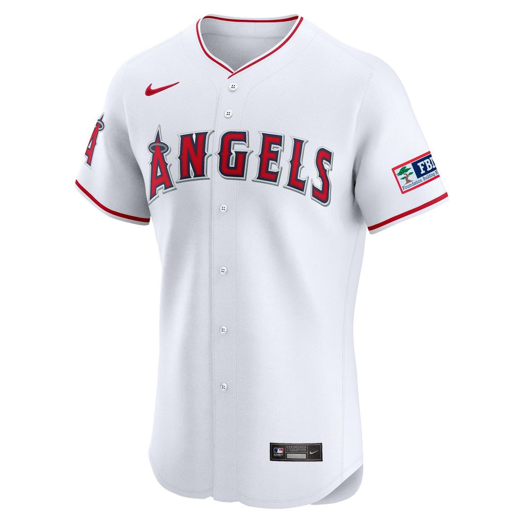 Los Angeles Angels Nike Home Elite Patch Jersey - White | MLB Fan Gear