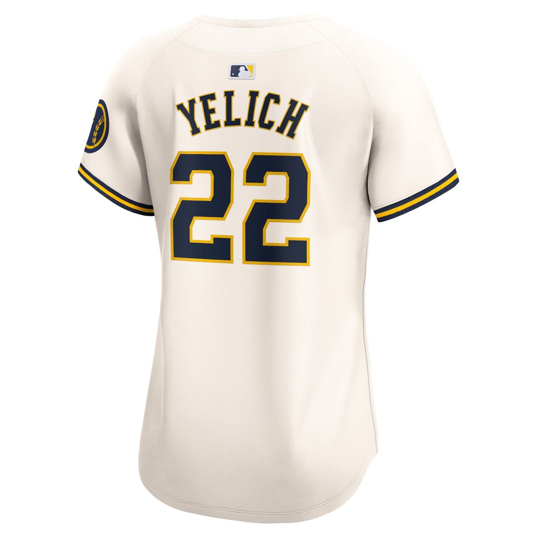 Christian Yelich Milwaukee Brewers Nike Women's Home Limited Player Jersey - Cream | MLB Fan Gear