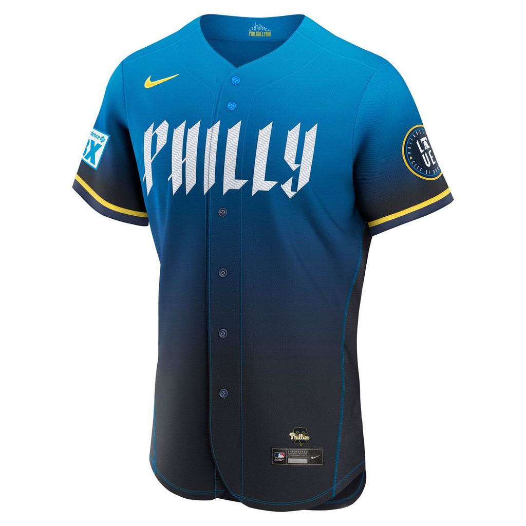 Philadelphia Phillies Nike City Connect Authentic Sponsor Patch Jersey - Navy | MLB Fan Gear