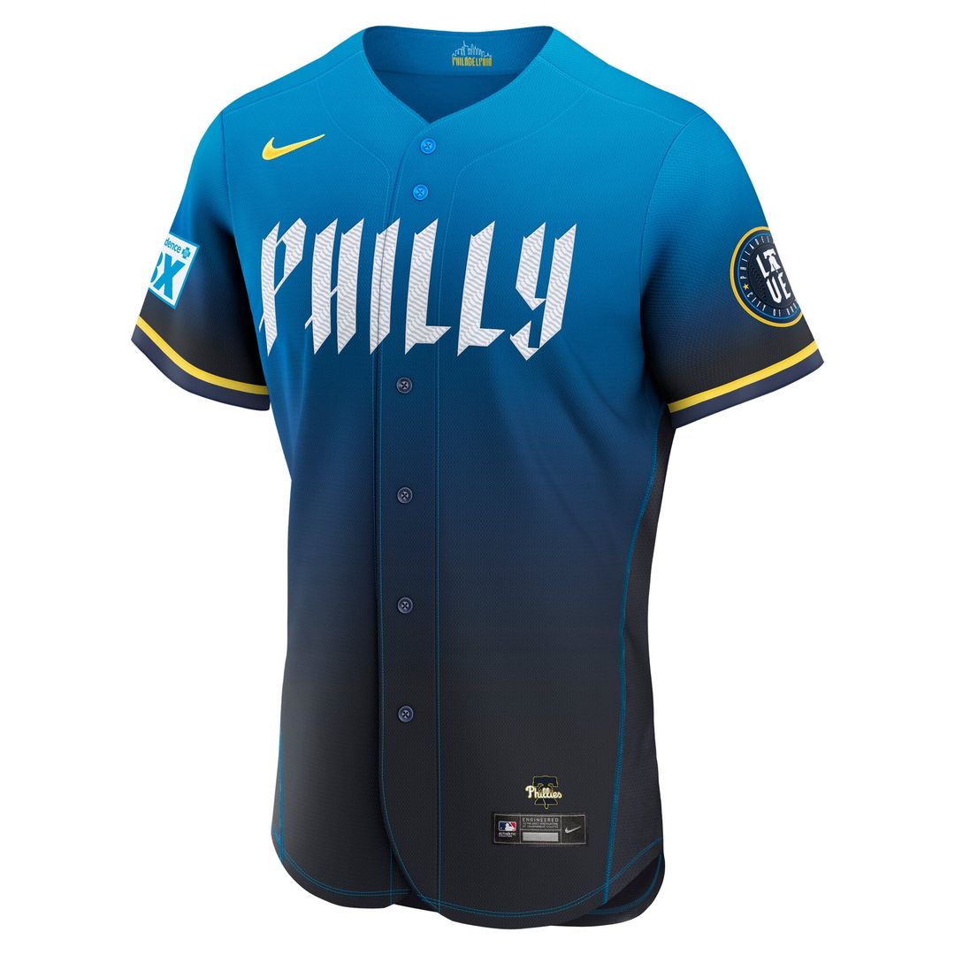 Philadelphia Phillies Nike City Connect Authentic Sponsor Patch Jersey - Navy | MLB Fan Gear