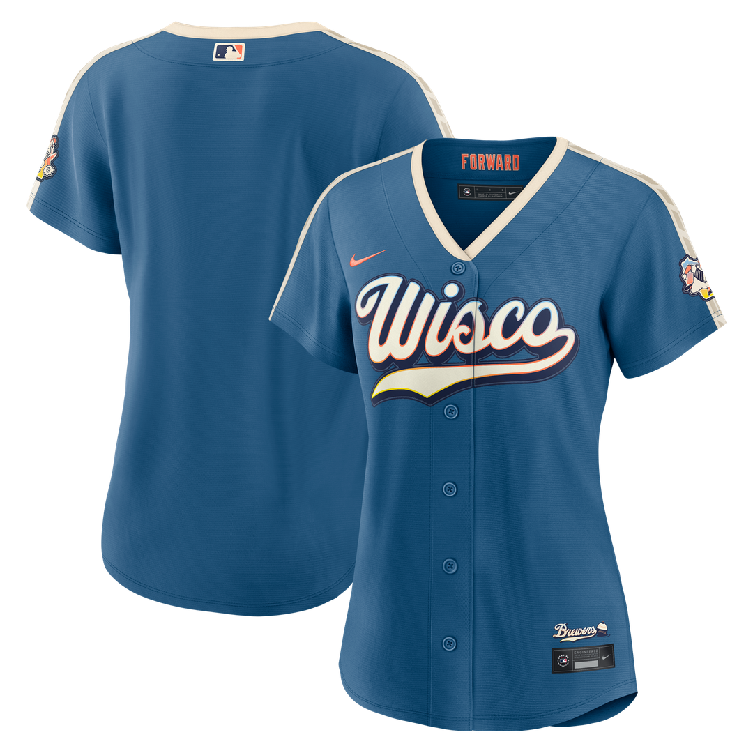 Milwaukee Brewers Nike Women's 2026 City Connect Stadium Jersey - Mineral Blue | MLB Fan Gear