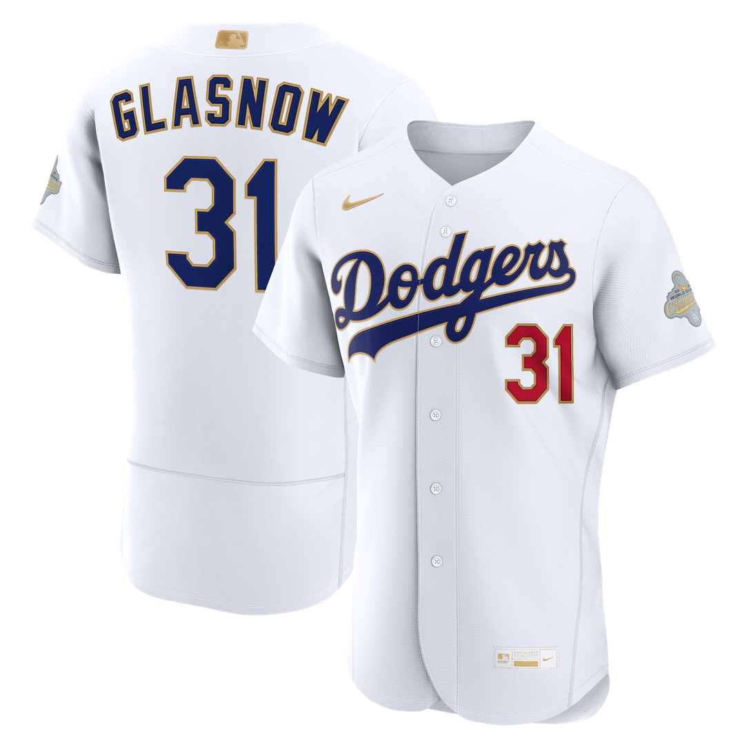 Tyler Glasnow Los Angeles Dodgers Nike 2026 Gold Collection Authentic Jersey - White | MLB Fan Gear