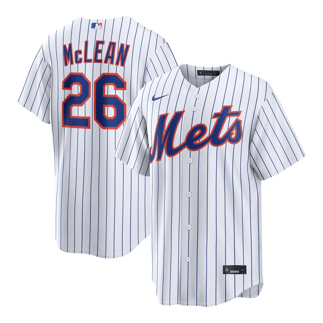 Nolan McLean New York Mets Nike Home Replica Jersey - White | MLB Fan Gear