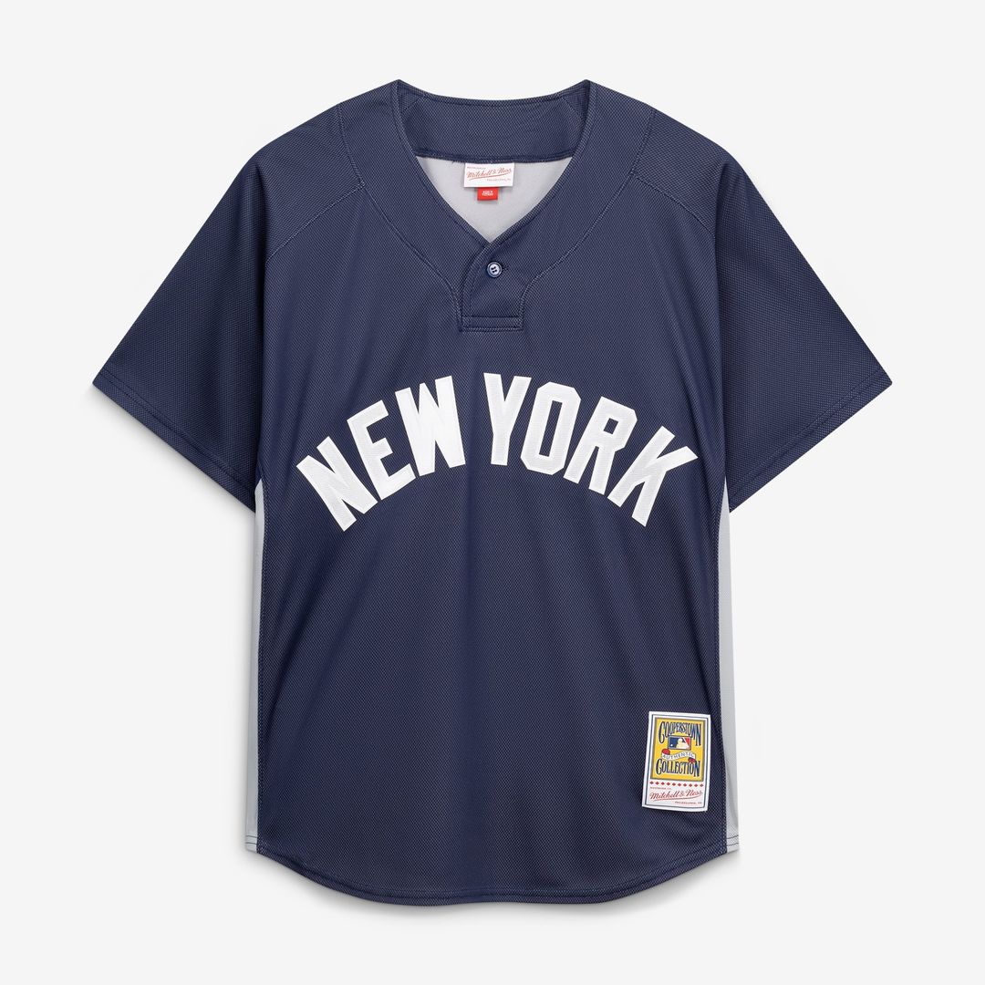 Derek Jeter New York Yankees Mitchell & Ness Authentic Batting Practice Jersey - Navy | MLB Fan Gear