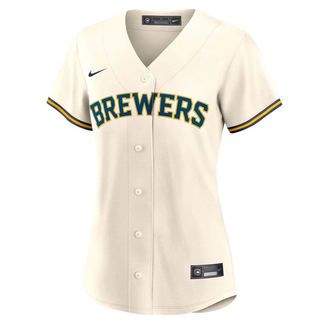 Blake Perkins Milwaukee Brewers Nike Women's Home Replica Jersey - Cream | MLB Fan Gear