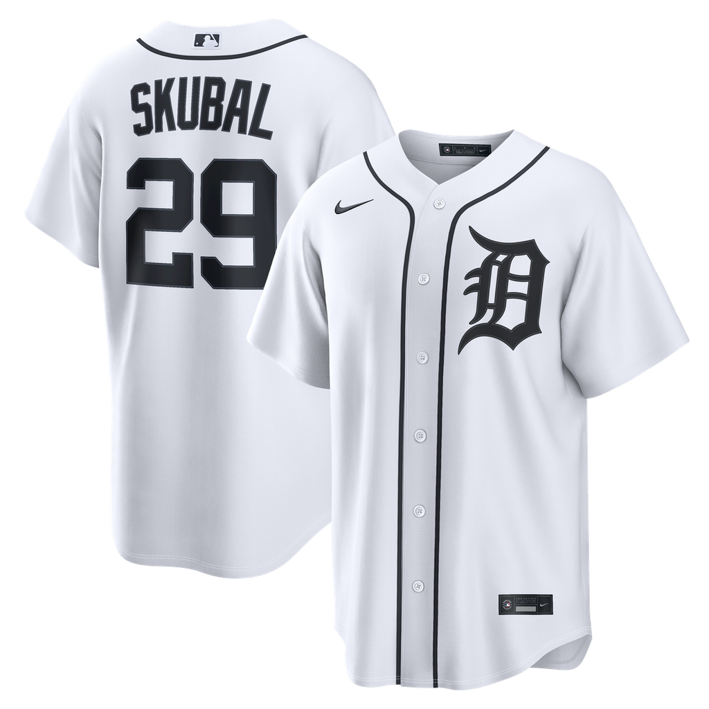 Tarik Skubal Detroit Tigers Nike Home Replica Jersey - White | MLB Fan Gear
