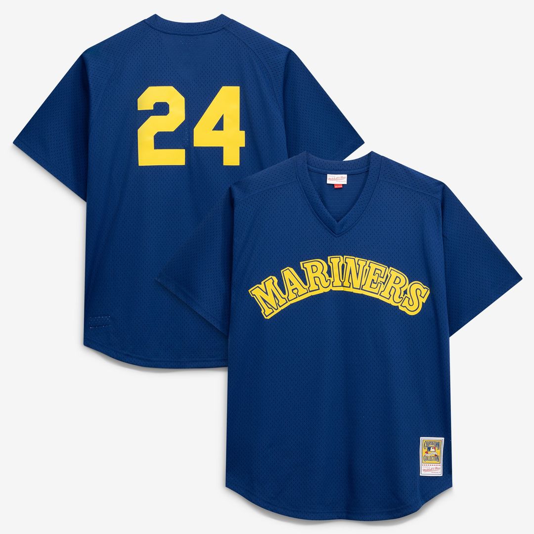 Ken Griffey Jr. Seattle Mariners Mitchell & Ness Big & Tall Cooperstown Collection Mesh Batting Practice Jersey - Royal | MLB Fan Gear