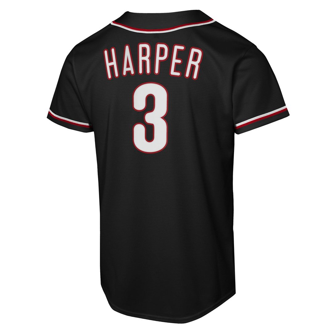 Bryce Harper Philadelphia Phillies Nike Youth Fashion Replica Player Jersey - Black | MLB Fan Gear