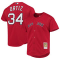 David Ortiz Boston Red Sox Mitchell & Ness Cooperstown Collection Mesh Batting Practice Button-Up Jersey - Red | MLB Fan Gear