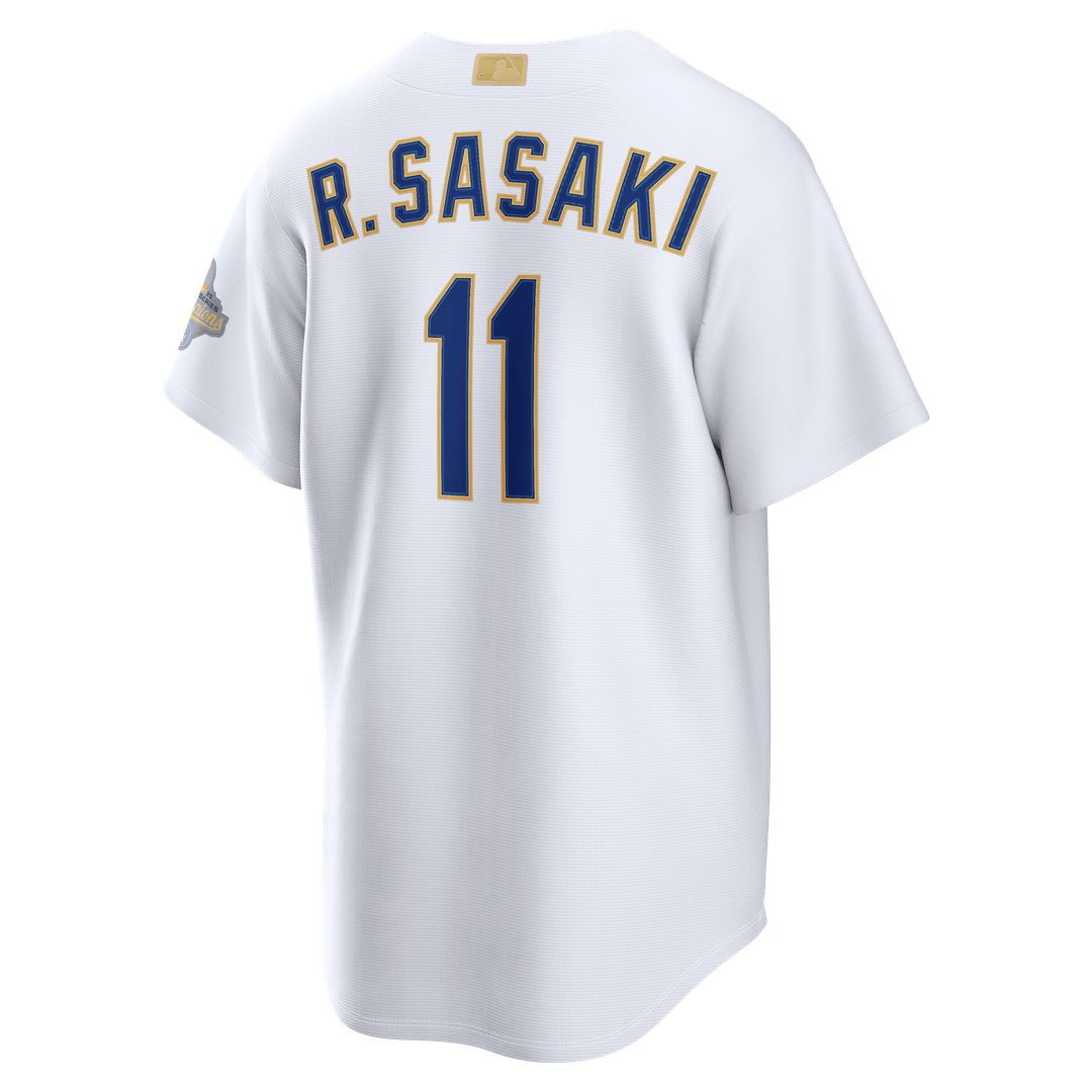 Roki Sasaki Los Angeles Dodgers Nike 2026 Gold Collection Stadium Jersey - White | MLB Fan Gear