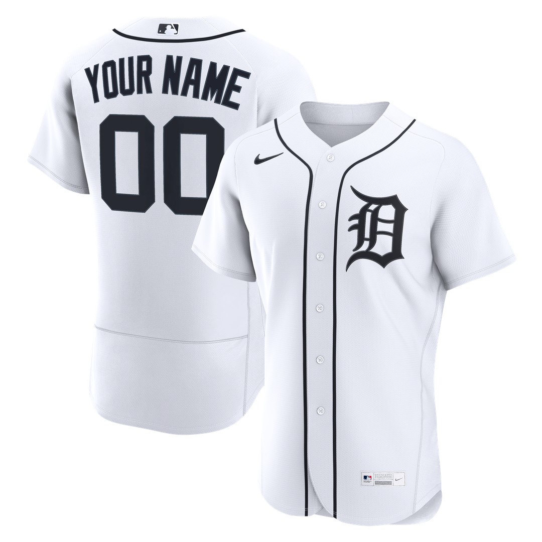 Detroit Tigers Nike Home Authentic Custom Jersey - White | MLB Fan Gear