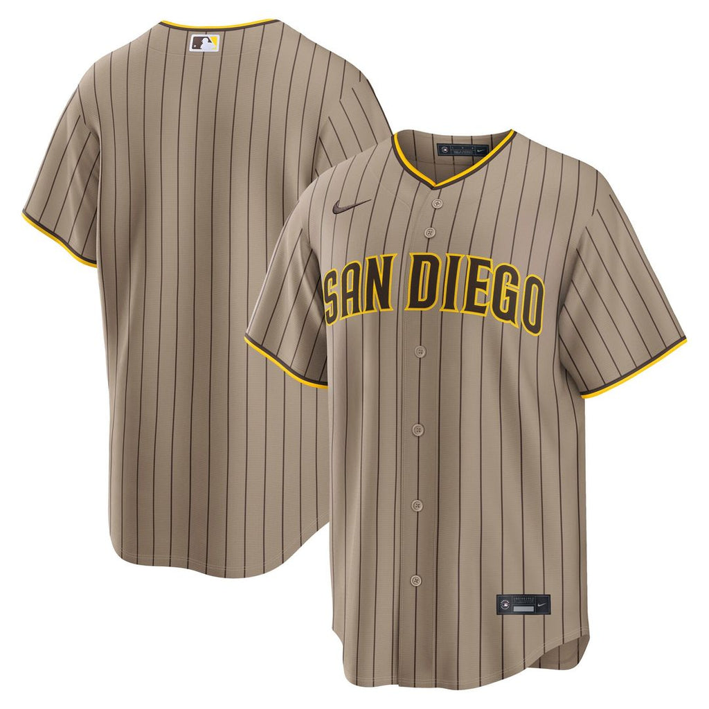 San Diego Padres Nike Alternate Replica Jersey - Sand | MLB Fan Gear