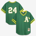 Rickey Henderson Athletics Mitchell & Ness Authentic Batting Practice Jersey - Green | MLB Fan Gear