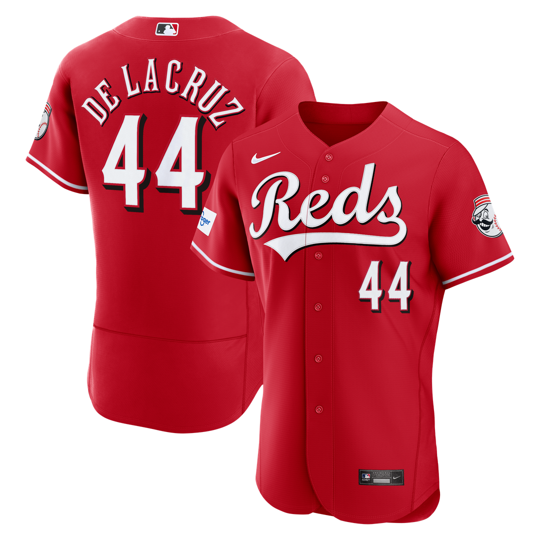 Elly De La Cruz Cincinnati Reds Nike Alternate Authentic Sponsor Patch Jersey - Red | MLB Fan Gear