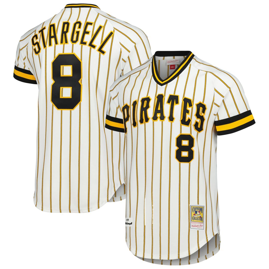 Willie Stargell Pittsburgh Pirates Mitchell & Ness Cooperstown Collection 1979 Authentic Jersey - White | MLB Fan Gear