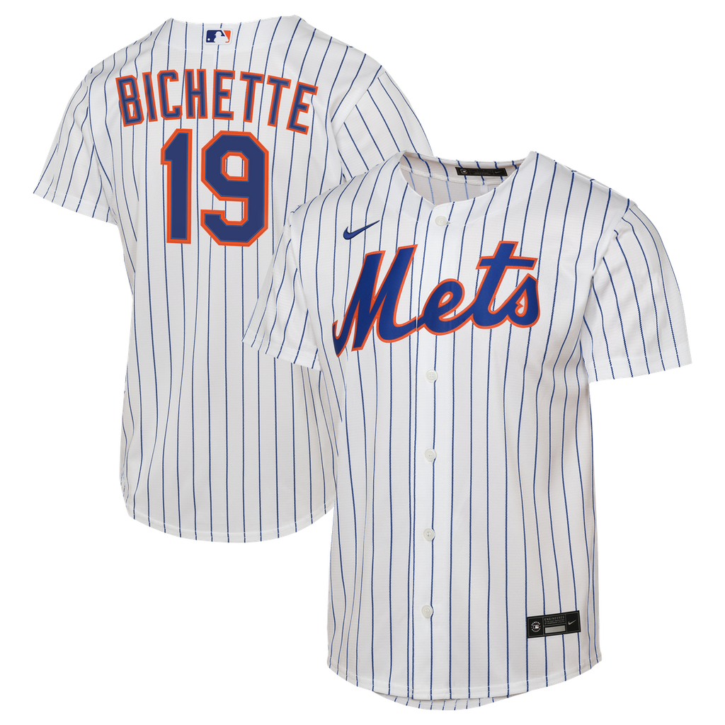 Bo Bichette New York Mets Nike Youth Home Baseline Jersey - White | MLB Fan Gear