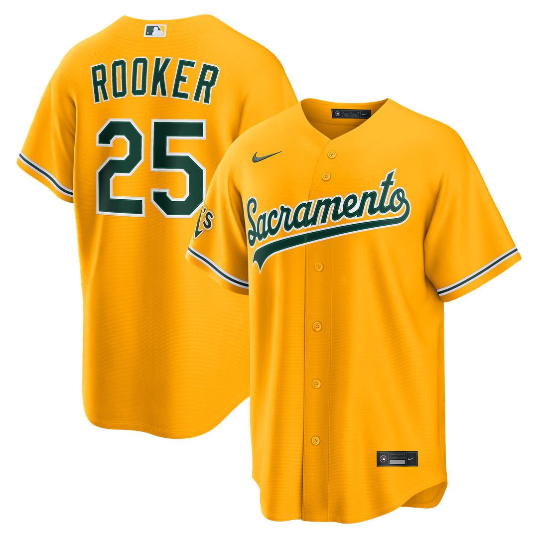 Brent Rooker Athletics Nike Alternate Stadium Jersey - Gold | MLB Fan Gear