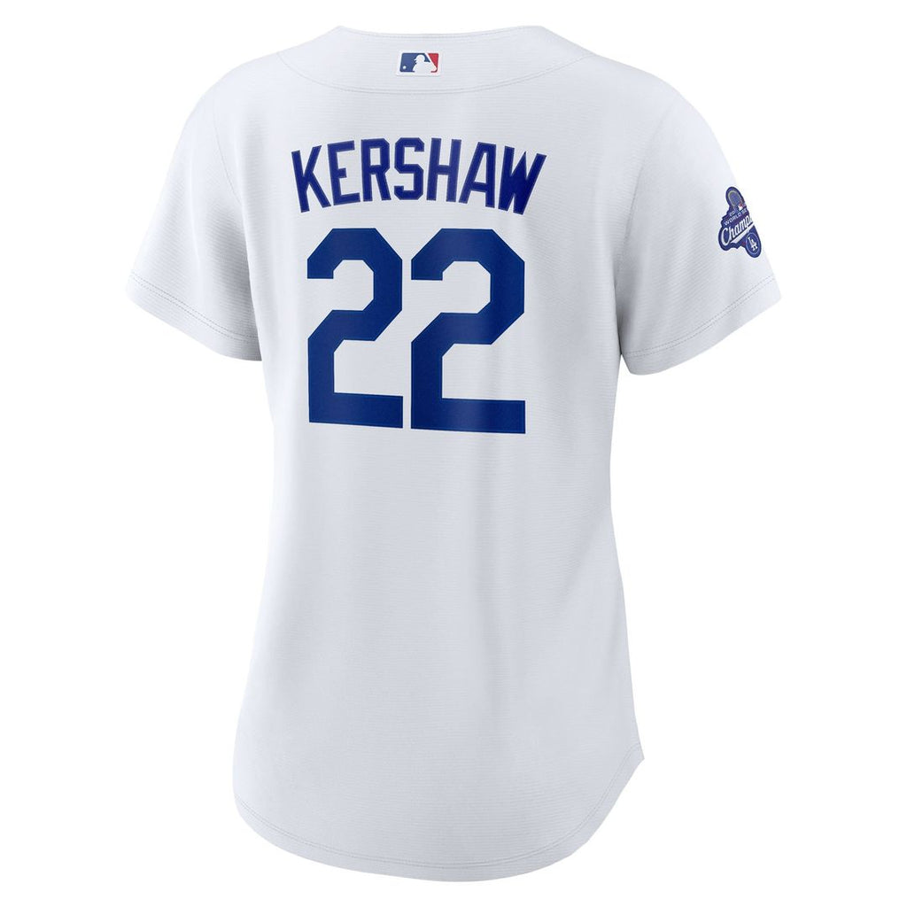 Clayton Kershaw Los Angeles Dodgers Nike Women's Home 2025 World Series Champions Replica Jersey - White | MLB Fan Gear