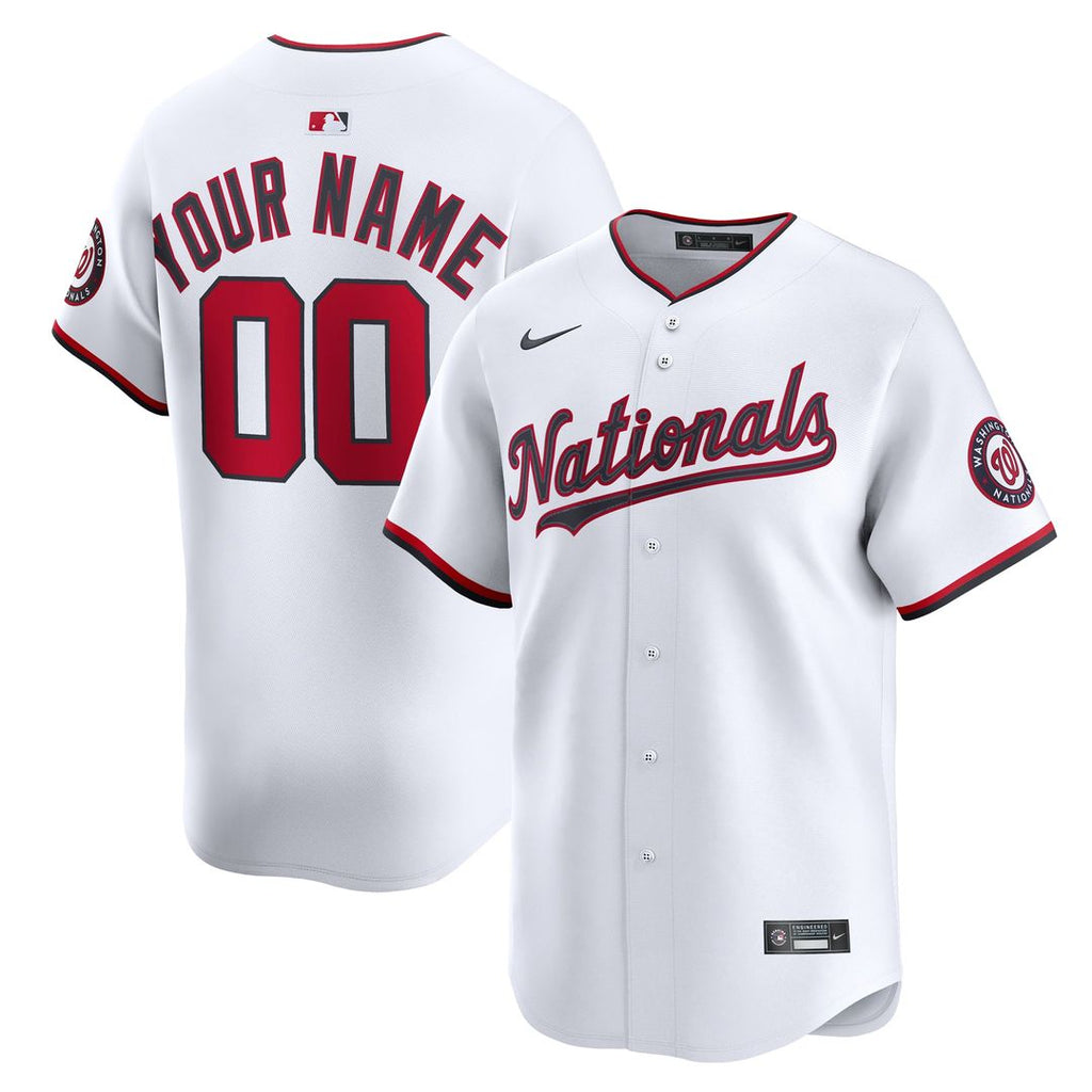 Washington Nationals Nike Home Limited Custom Jersey - White | MLB Fan Gear