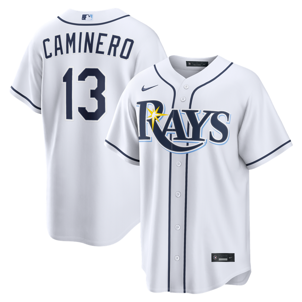 Junior Caminero Tampa Bay Rays Nike Home Replica Jersey - White | MLB Fan Gear
