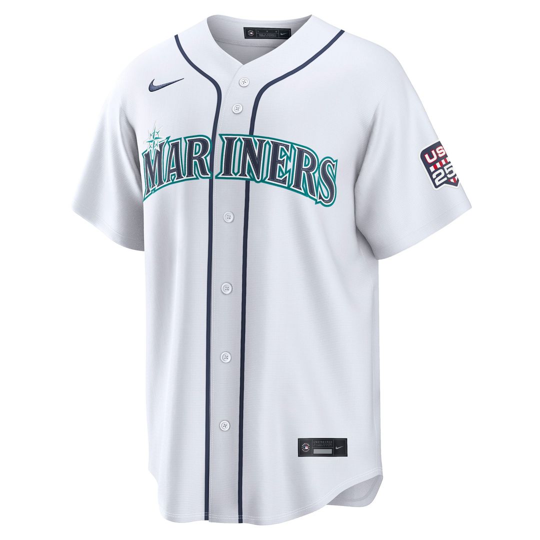 Cal Raleigh Seattle Mariners Nike USA 250 Fourth of July Home Stadium Jersey - White | MLB Fan Gear