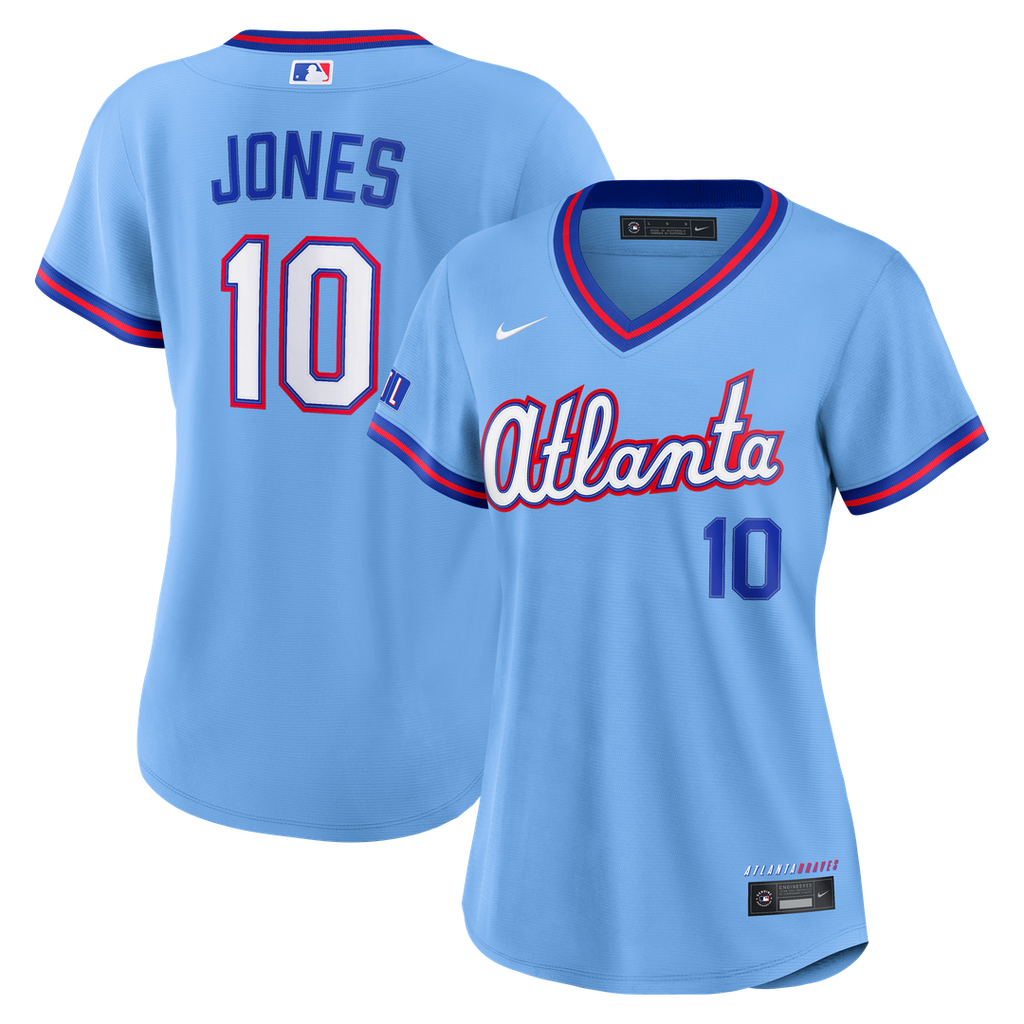 Chipper Jones Atlanta Braves Nike Women's 2026 City Connect Stadium Jersey - Powder Blue | MLB Fan Gear