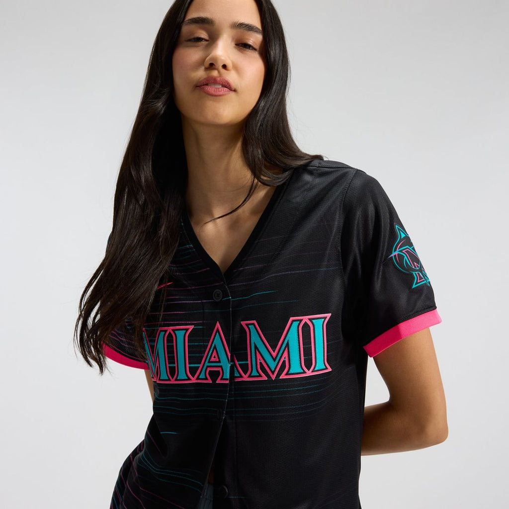 Miami Marlins Nike Women's 2025 City Connect Limited Jersey - Black | MLB Fan Gear