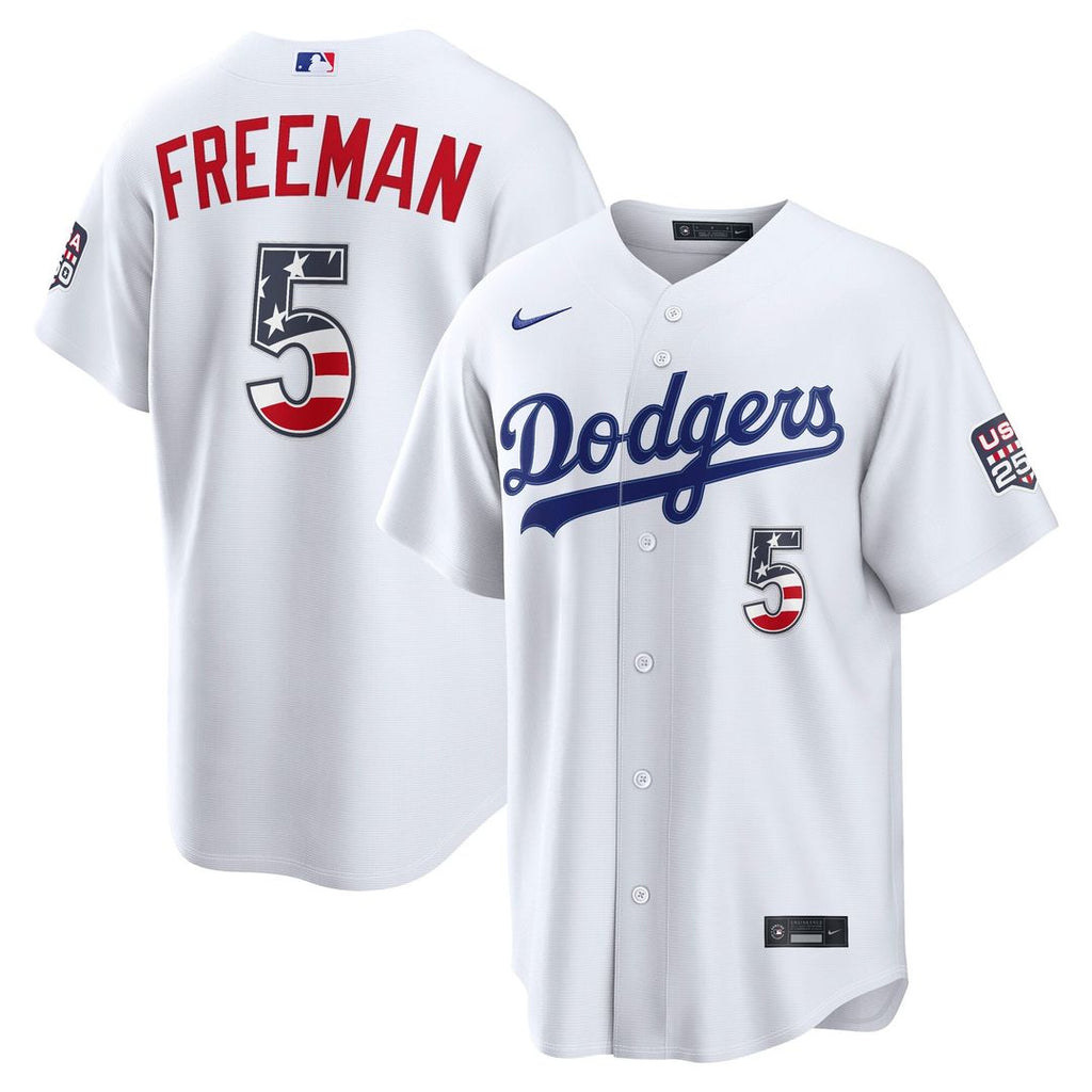 Freddie Freeman Los Angeles Dodgers Nike USA 250 Fourth of July Home Stadium Jersey - White | MLB Fan Gear