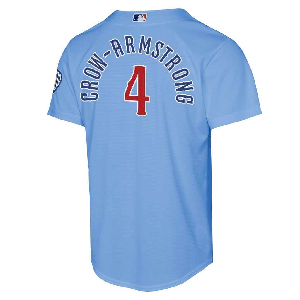 Pete Crow-Armstrong Chicago Cubs Nike Youth Alternate 2 Stadium Jersey - Light Blue | MLB Fan Gear