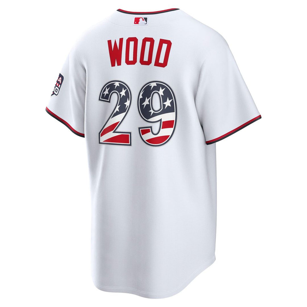 James Wood Washington Nationals Nike USA 250 Fourth of July Home Stadium Jersey - White | MLB Fan Gear