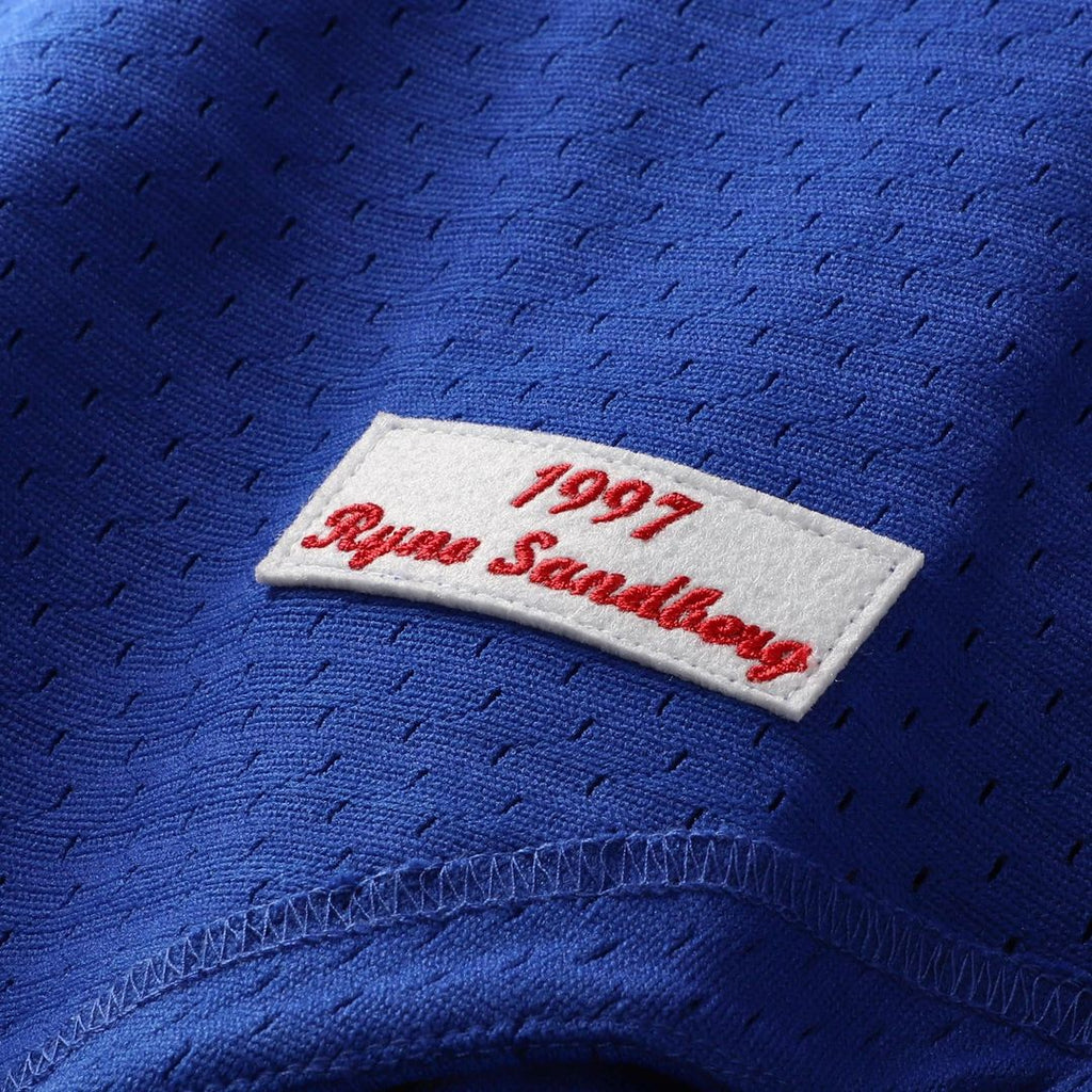 Ryne Sandberg Chicago Cubs Mitchell & Ness Cooperstown Collection 1997 Mesh Batting Practice Button-Up Jersey - Royal | MLB Fan Gear