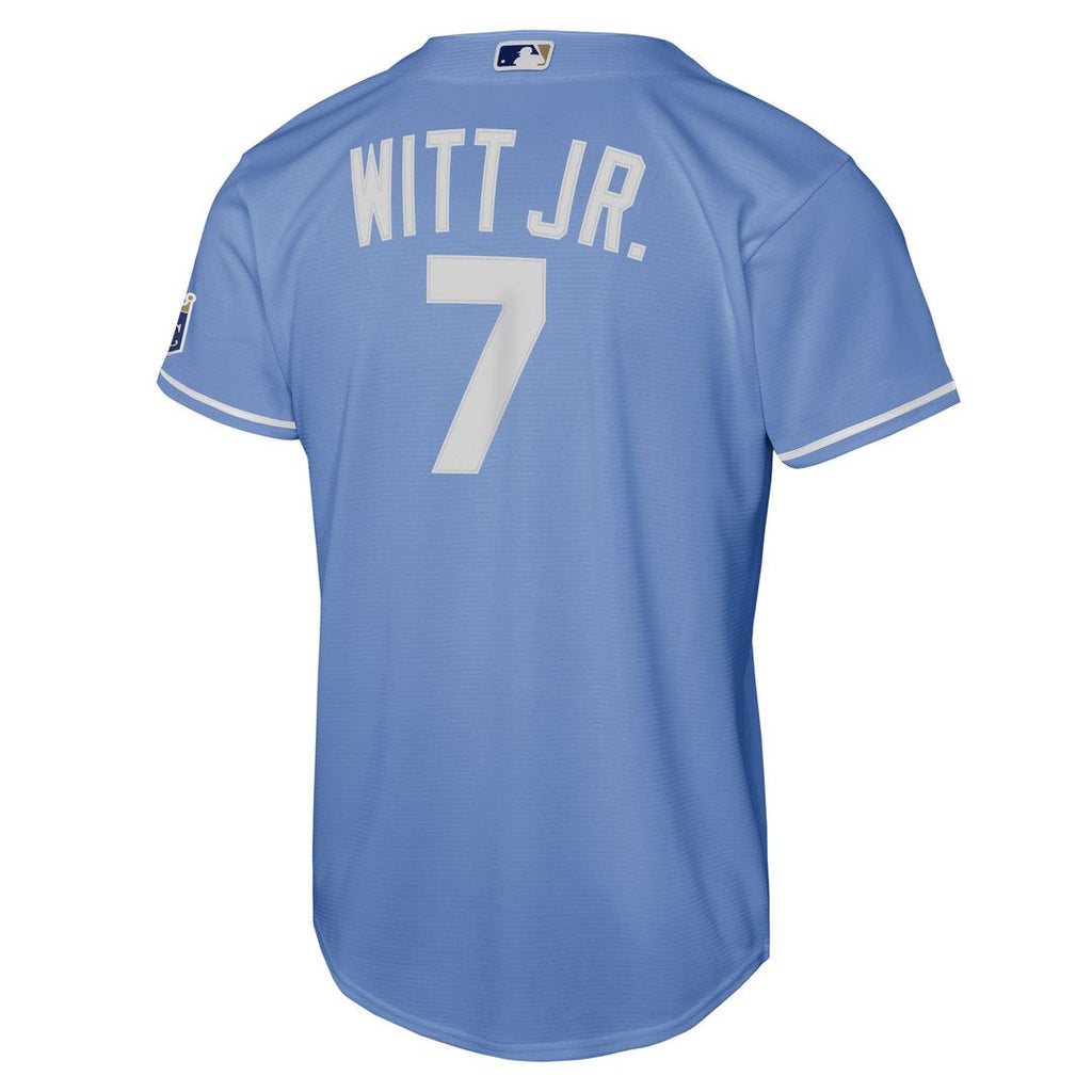 Bobby Witt Jr. Kansas City Royals Nike Youth Alternate Stadium Jersey - Light Blue | MLB Fan Gear
