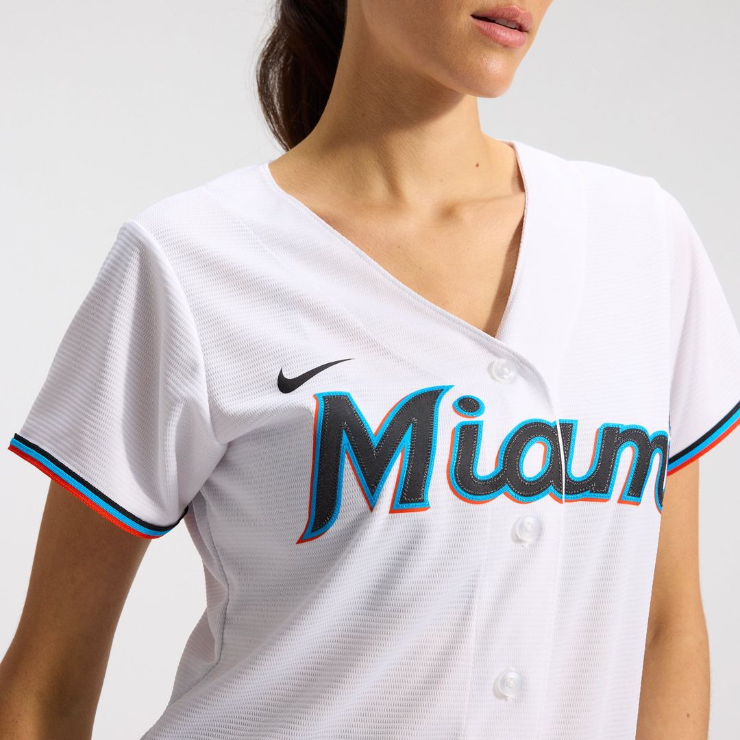 Miami Marlins Nike Women's Replica Team Jersey - White | MLB Fan Gear