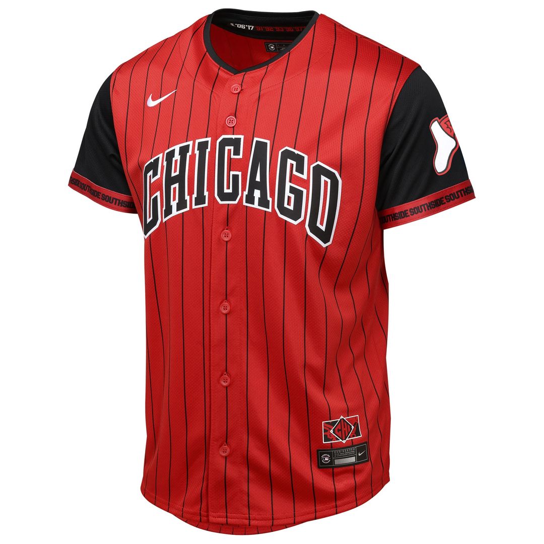 Chicago White Sox Youth 2025 City Connect Limited Jersey - Red/ Black | Outerstuff MLB Fan Gear