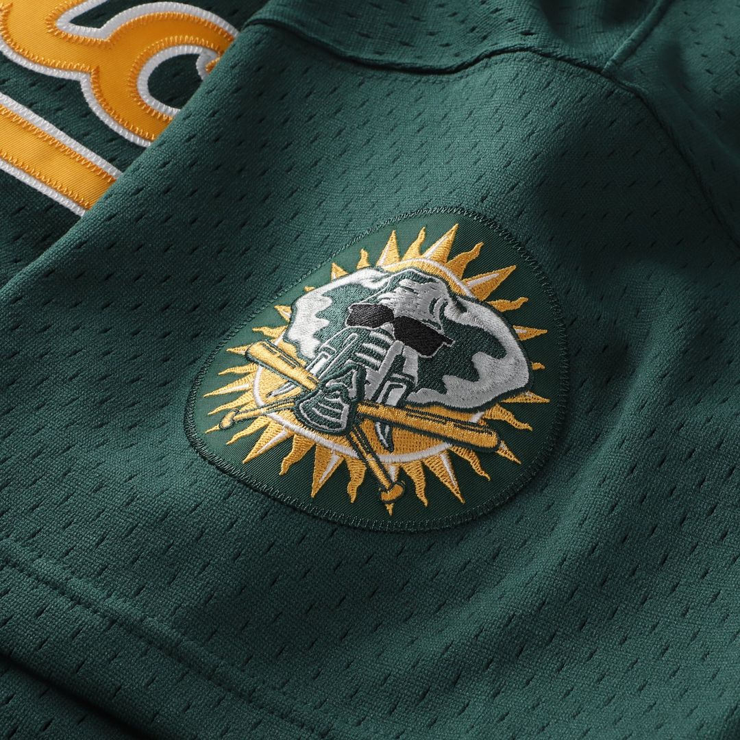 Rickey Henderson Athletics Mitchell & Ness Authentic Batting Practice Jersey - Green | MLB Fan Gear
