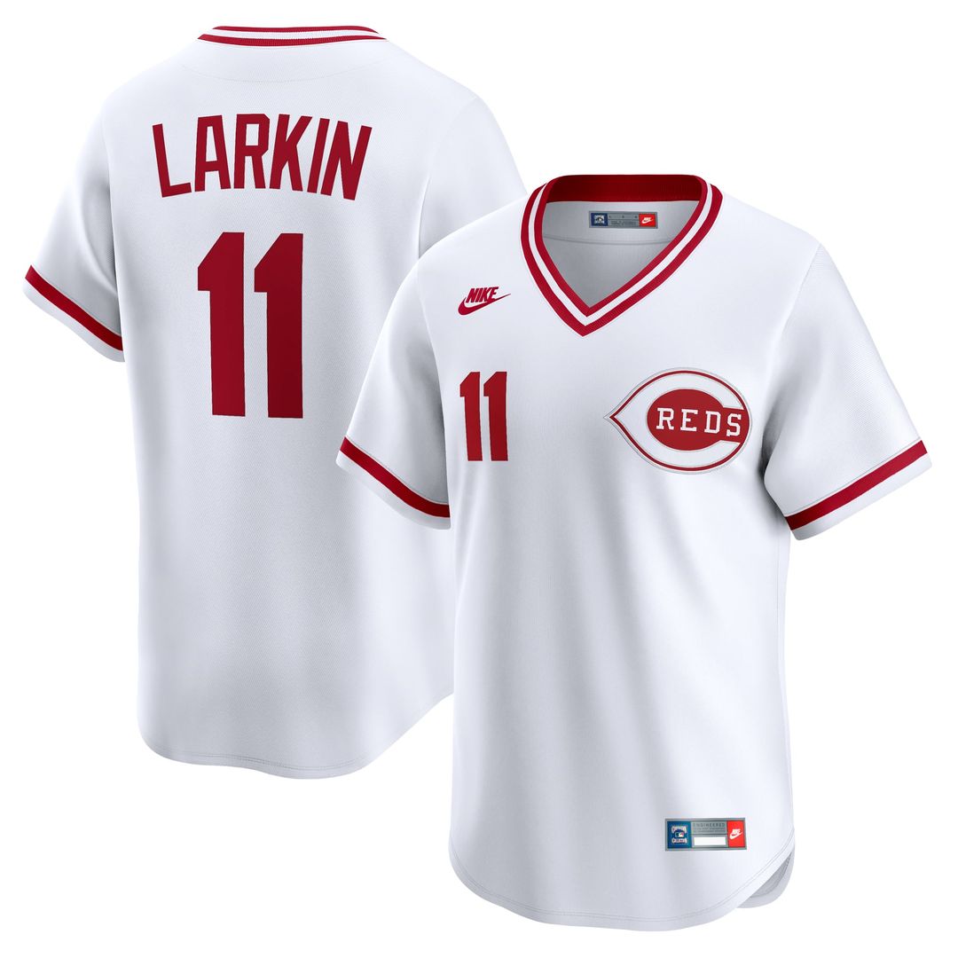 Barry Larkin Cincinnati Reds Nike Throwback Cooperstown Collection Limited Jersey - White | MLB Fan Gear