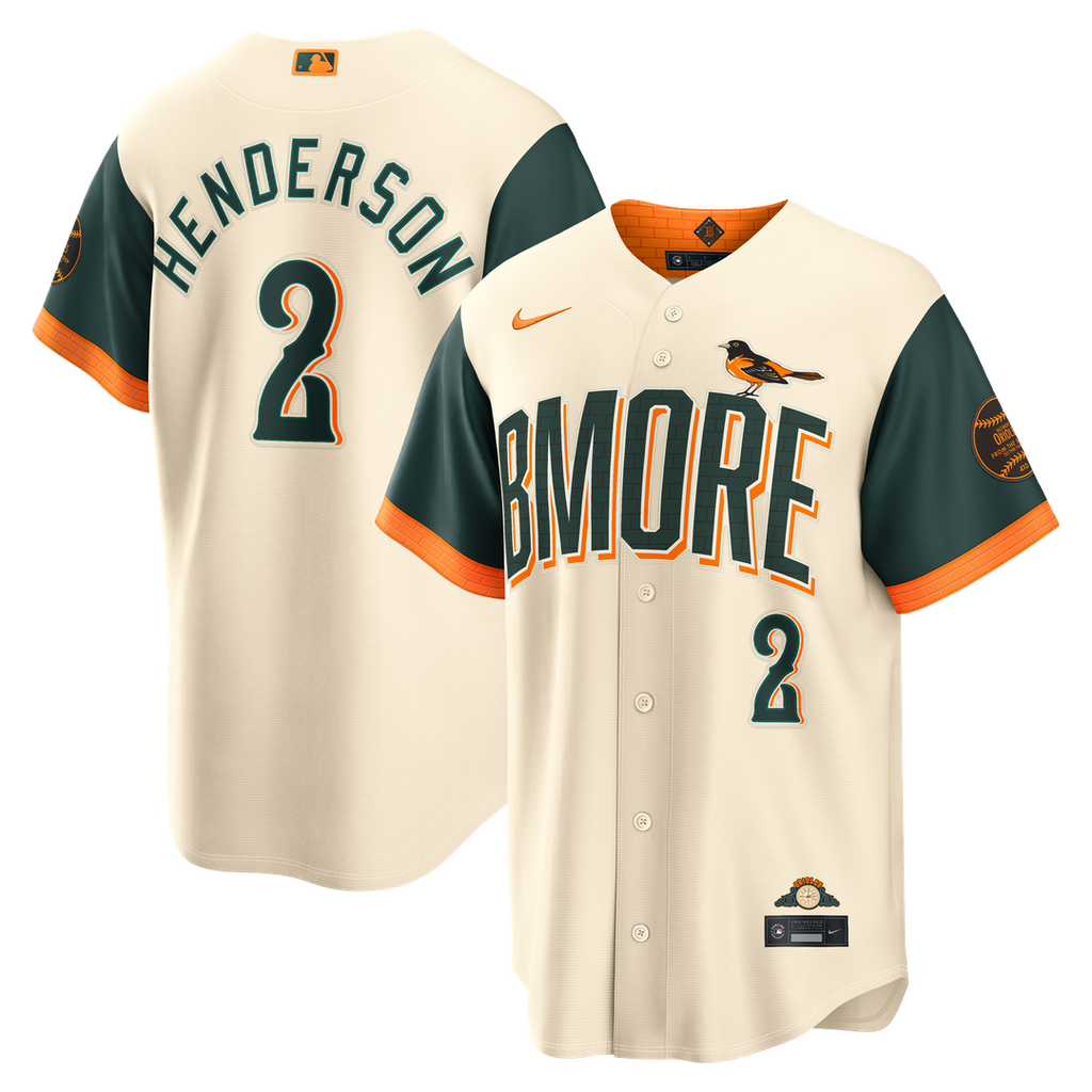 Gunnar Henderson Baltimore Orioles Nike 2026 City Connect Stadium Jersey - Cream | MLB Fan Gear